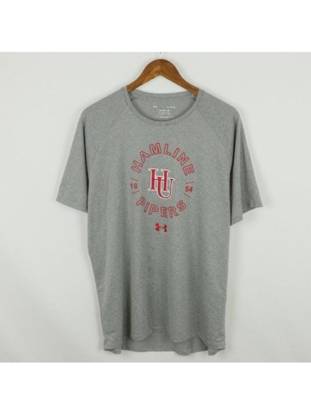 Under Armour Men's XL Gray Hamline Pipers Crewneck Short Sleeve Athletic Tee